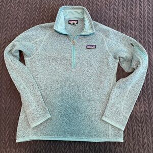 Patagonia Women’s Better Sweater Light Blue Quarter-Zip Pullover Size M